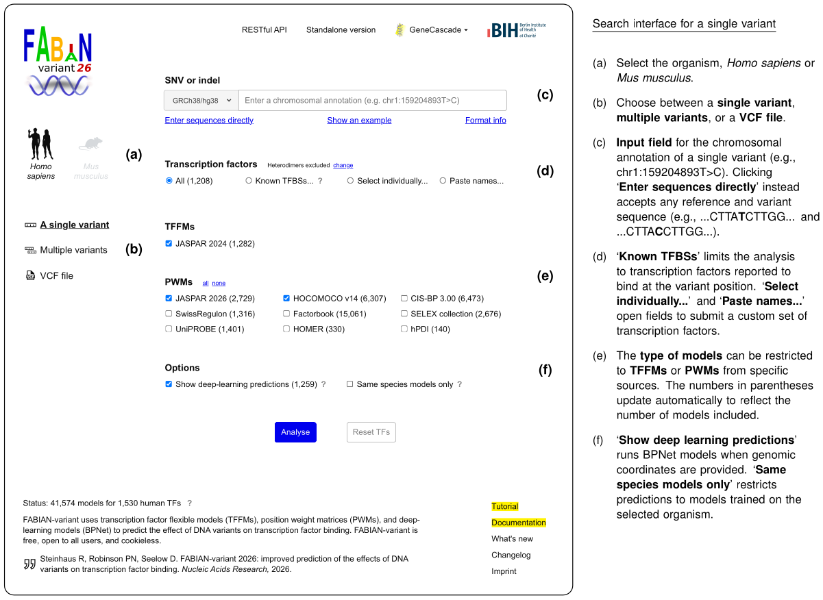 FABIAN-variant search interface